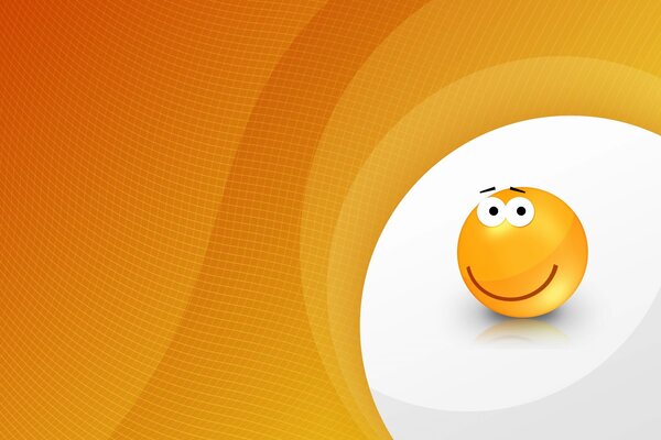 Orange wallpaper with a bun
