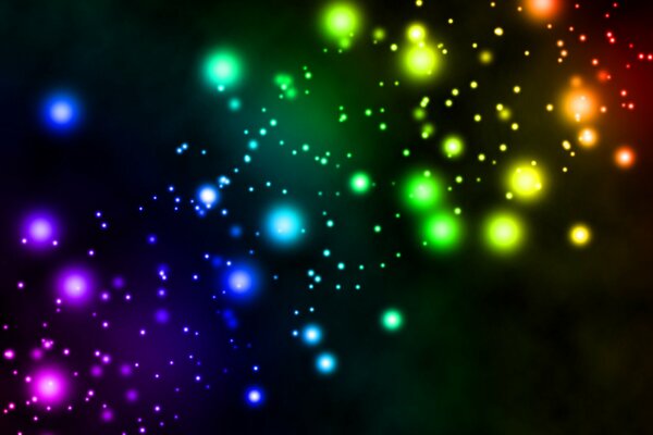 Background colored spherical lights