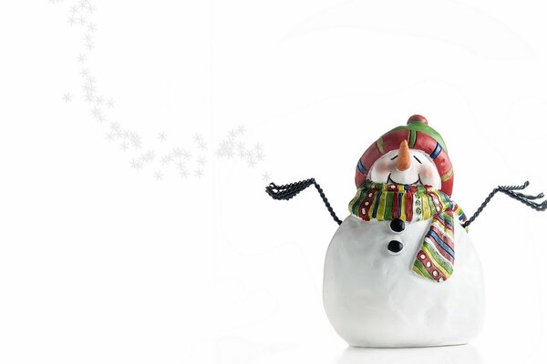 The snowman does not know when spring will come
