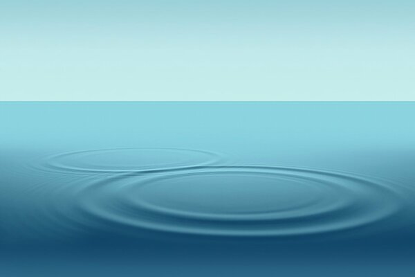 Rippling circles on the water