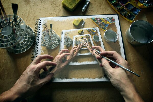 The artist plunged into the album that turned out to be an image the colors are moving away