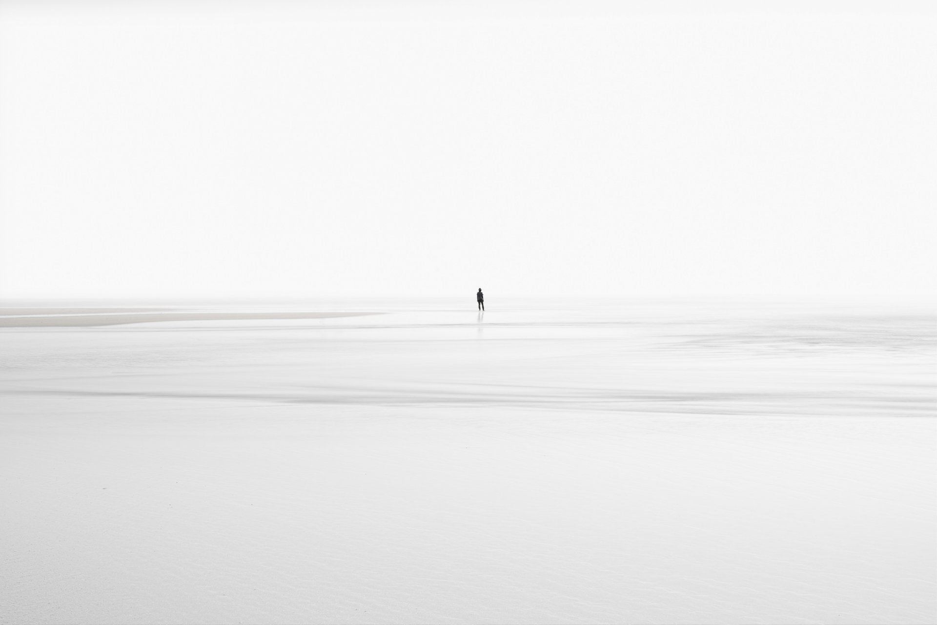 man sea background