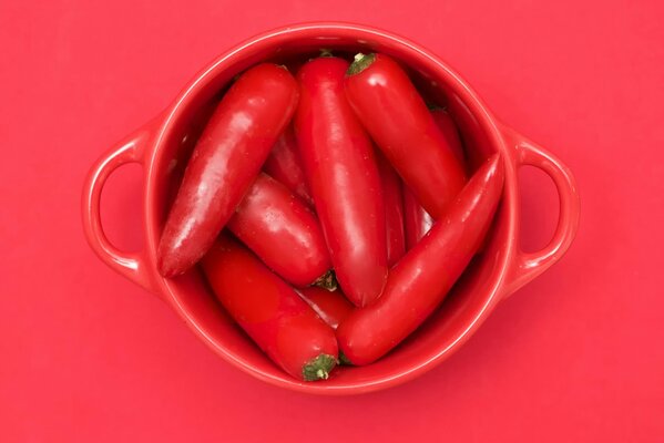 Cup of red hot pepper