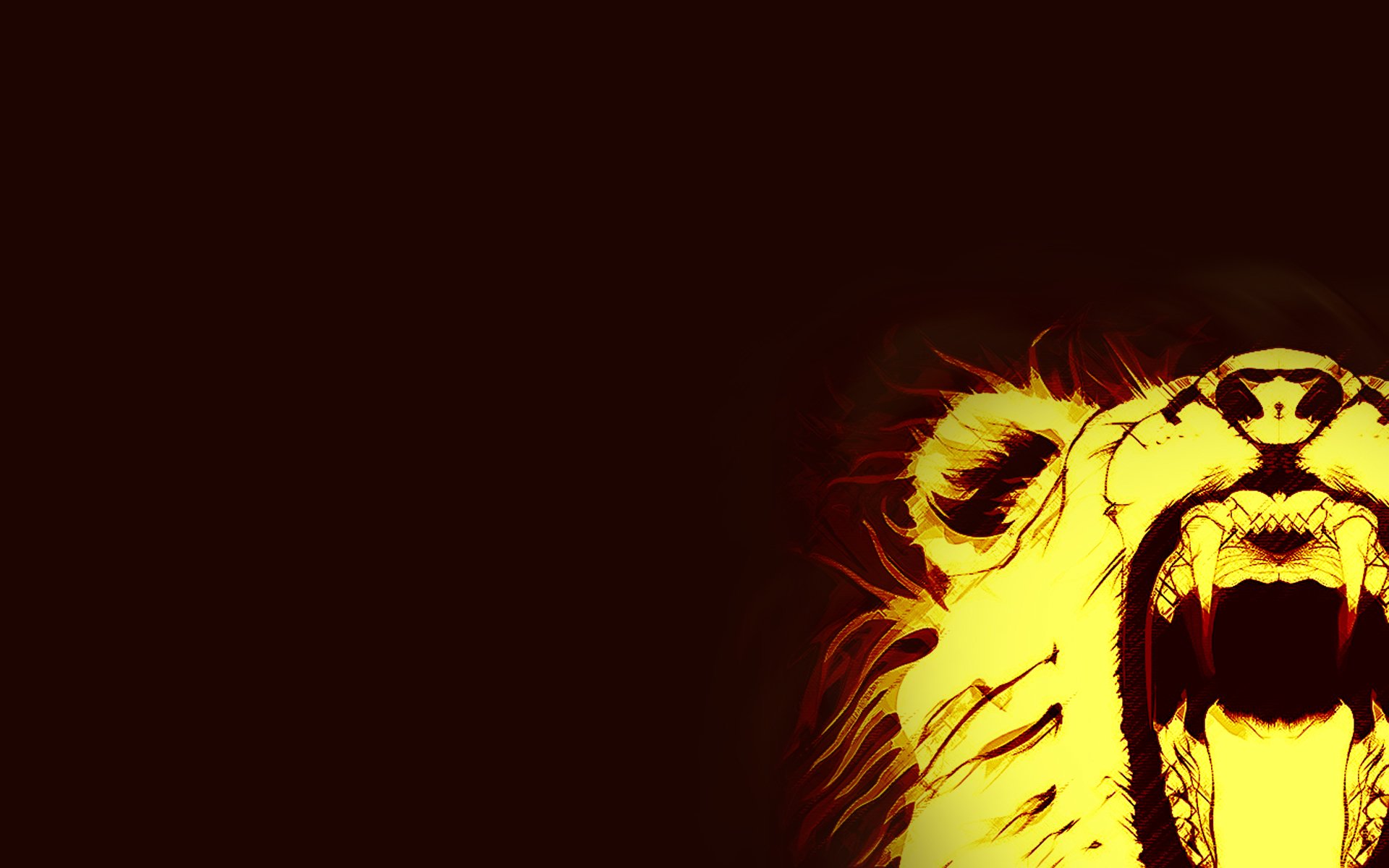 minimalism fire leo abstract animals lion fang