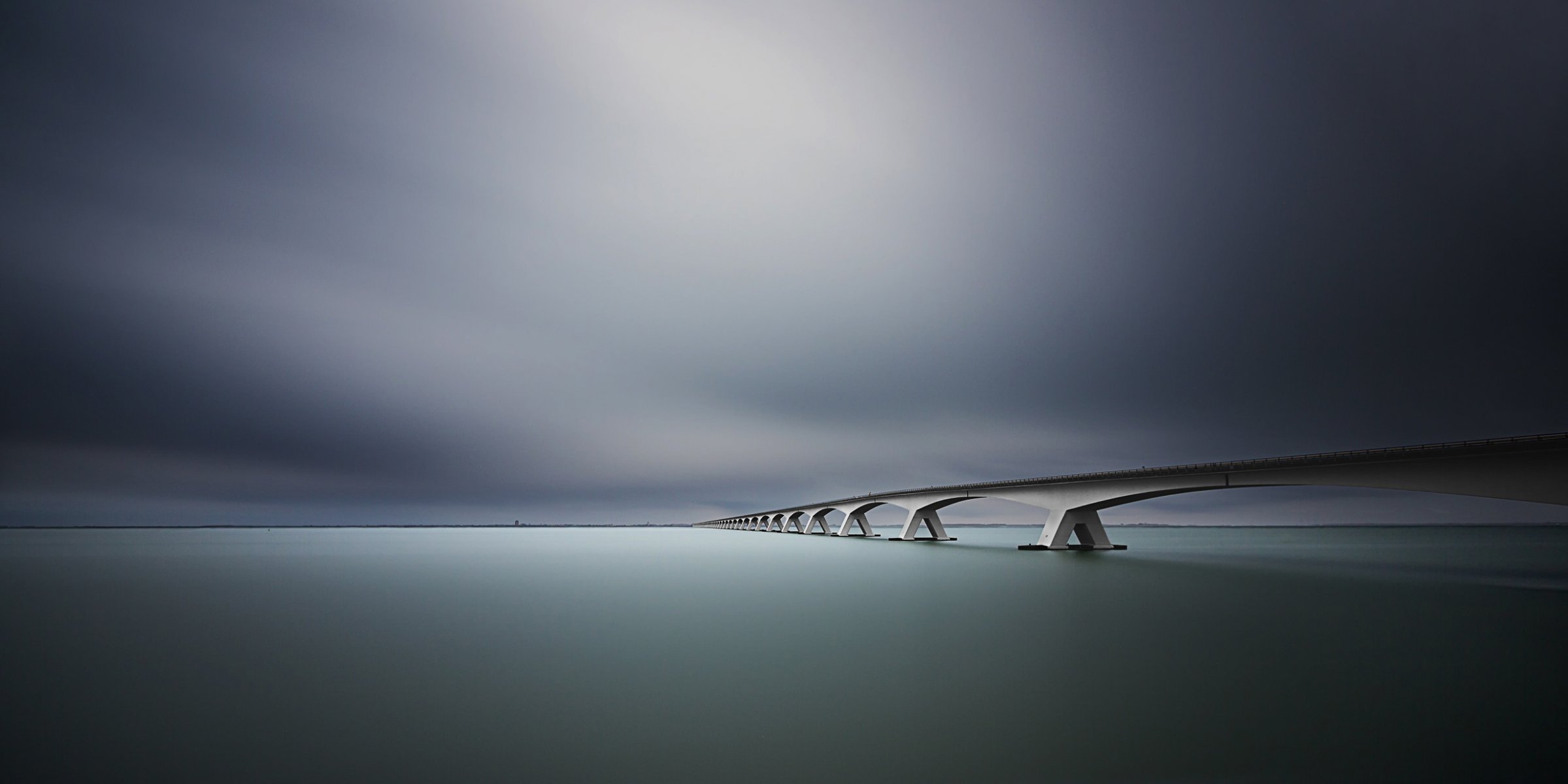 bridge river skyline