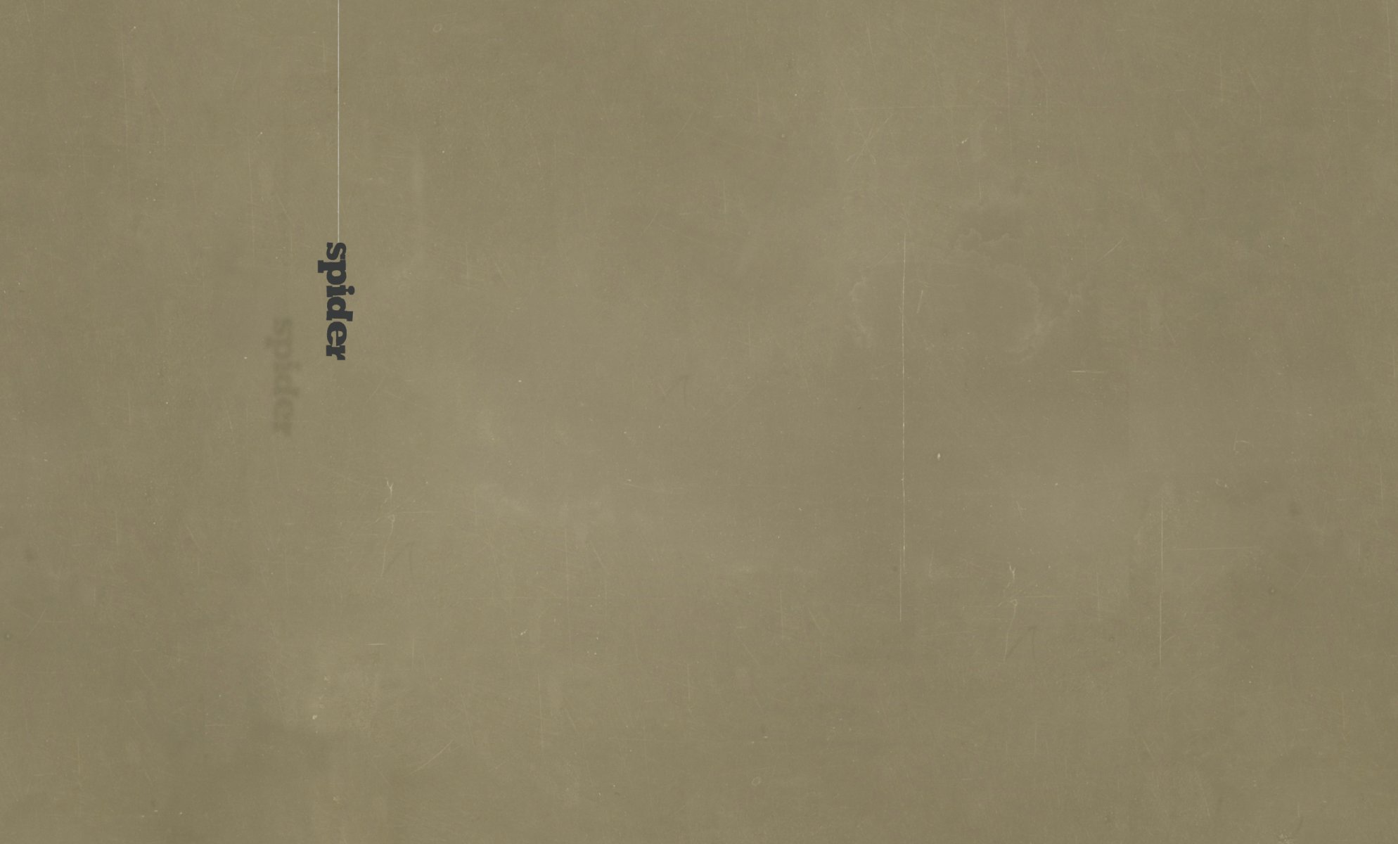 minimalism word spider