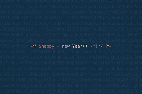 Blue background for multicolored symbols