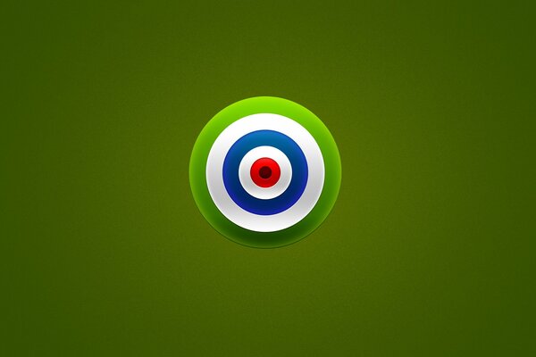 Target on a green background