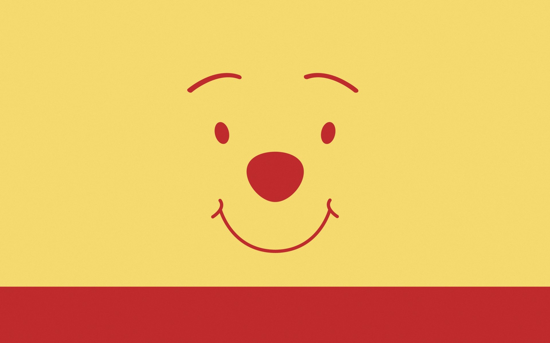 winnie the pooh winnie-the-pooh smile eyes bow face minimalism