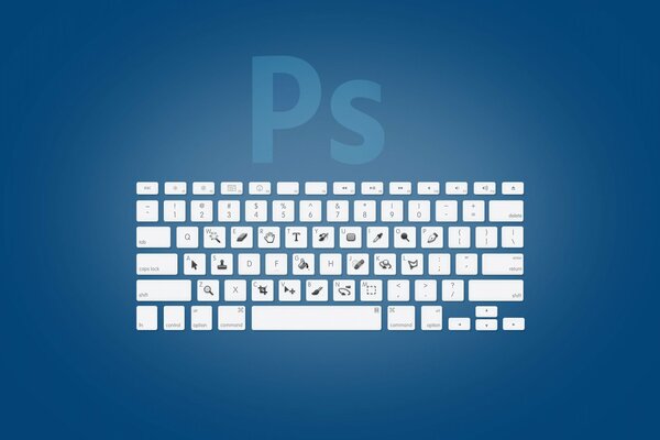 Keyboard symbols for the Photoshop program