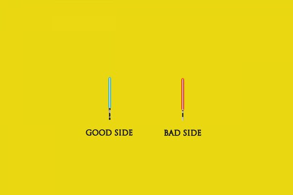 Star Warriors lightsabers on a yellow background