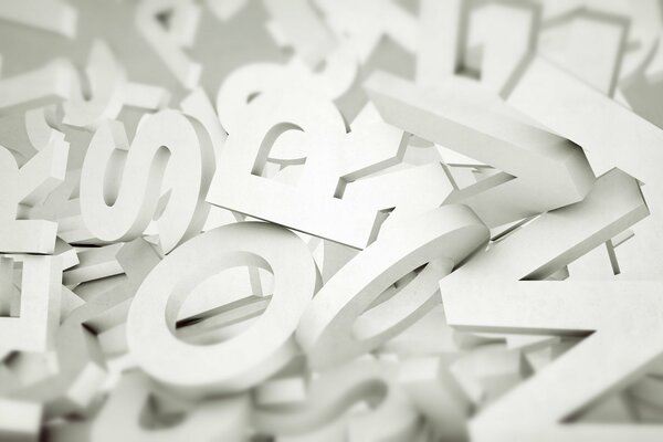 The letters are lying on a white background