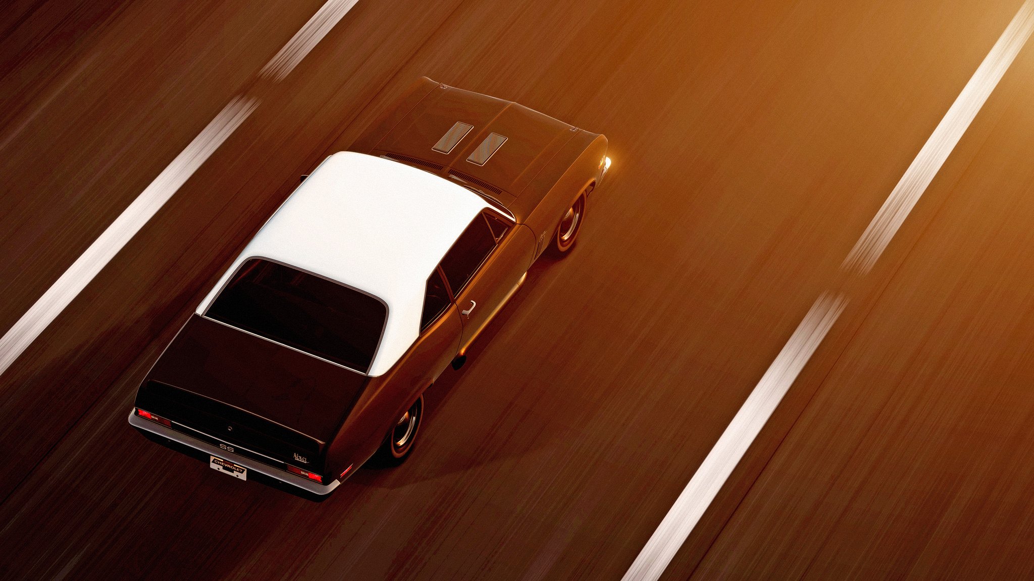 muscle car speed rendering background