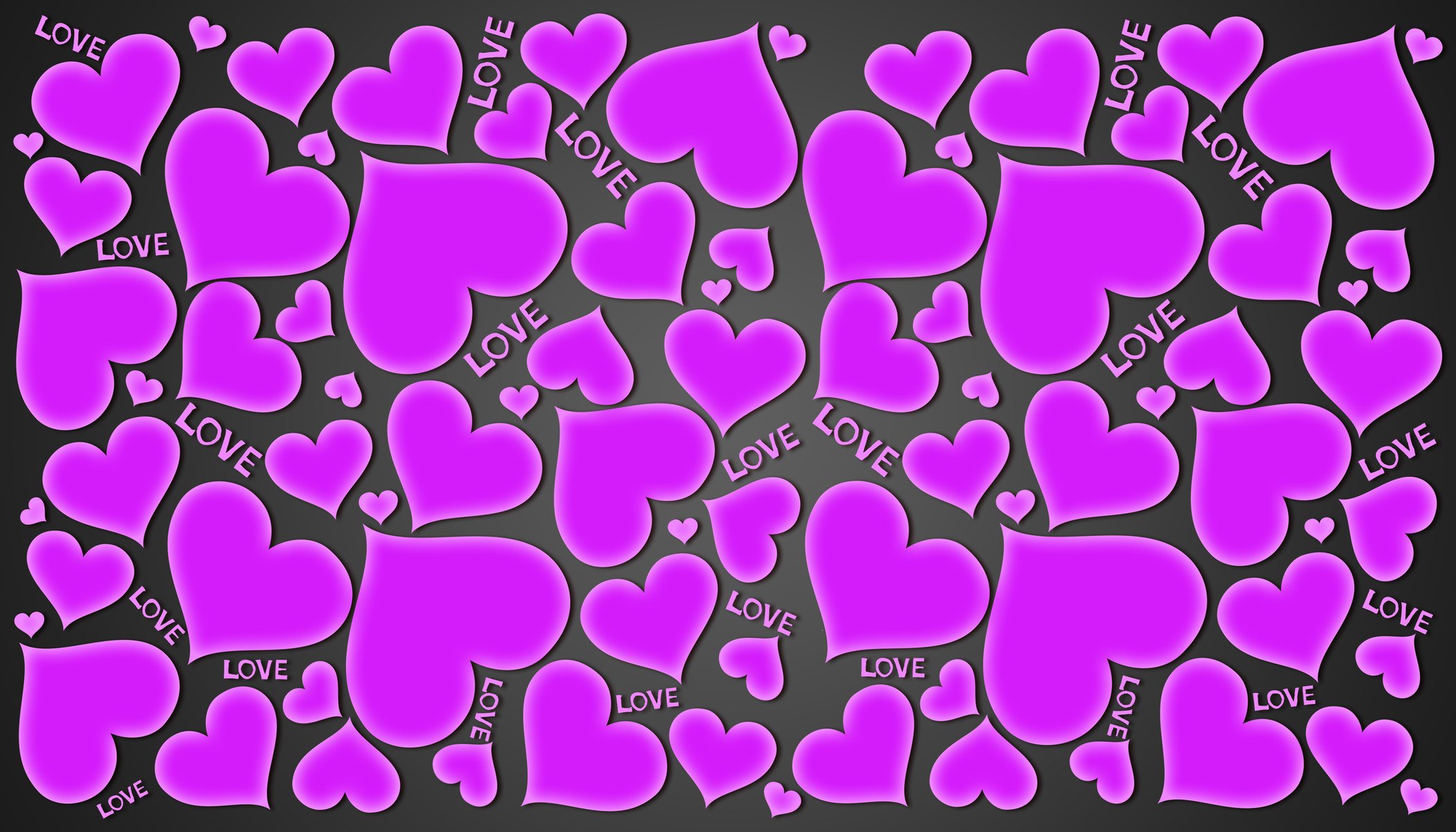 purple hearts love gradient background heart