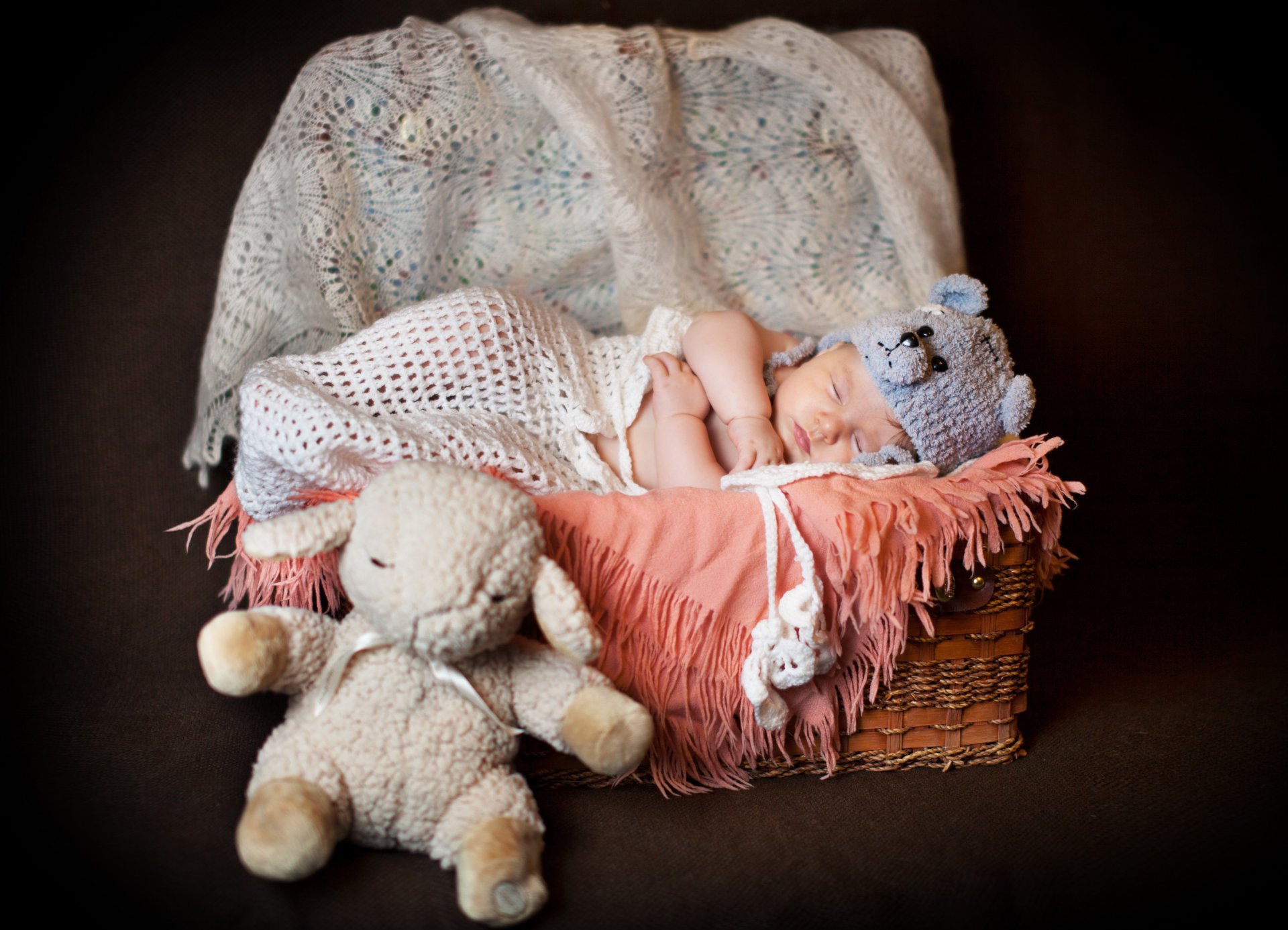 hat toys sleeping shopping babe