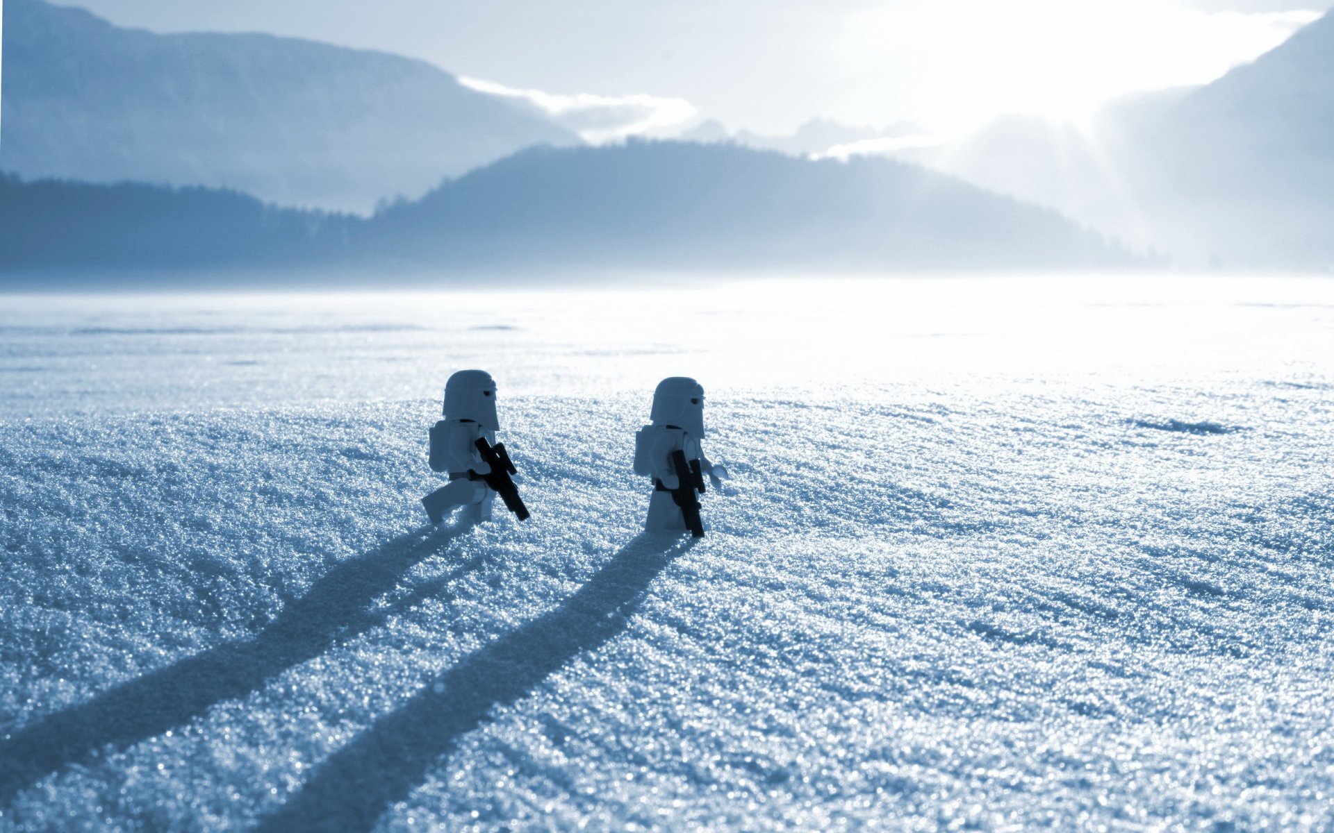 lego star wars snow close up