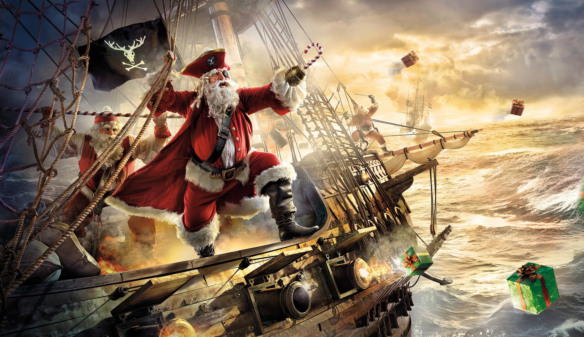 anta claus santa claus pirates frigate