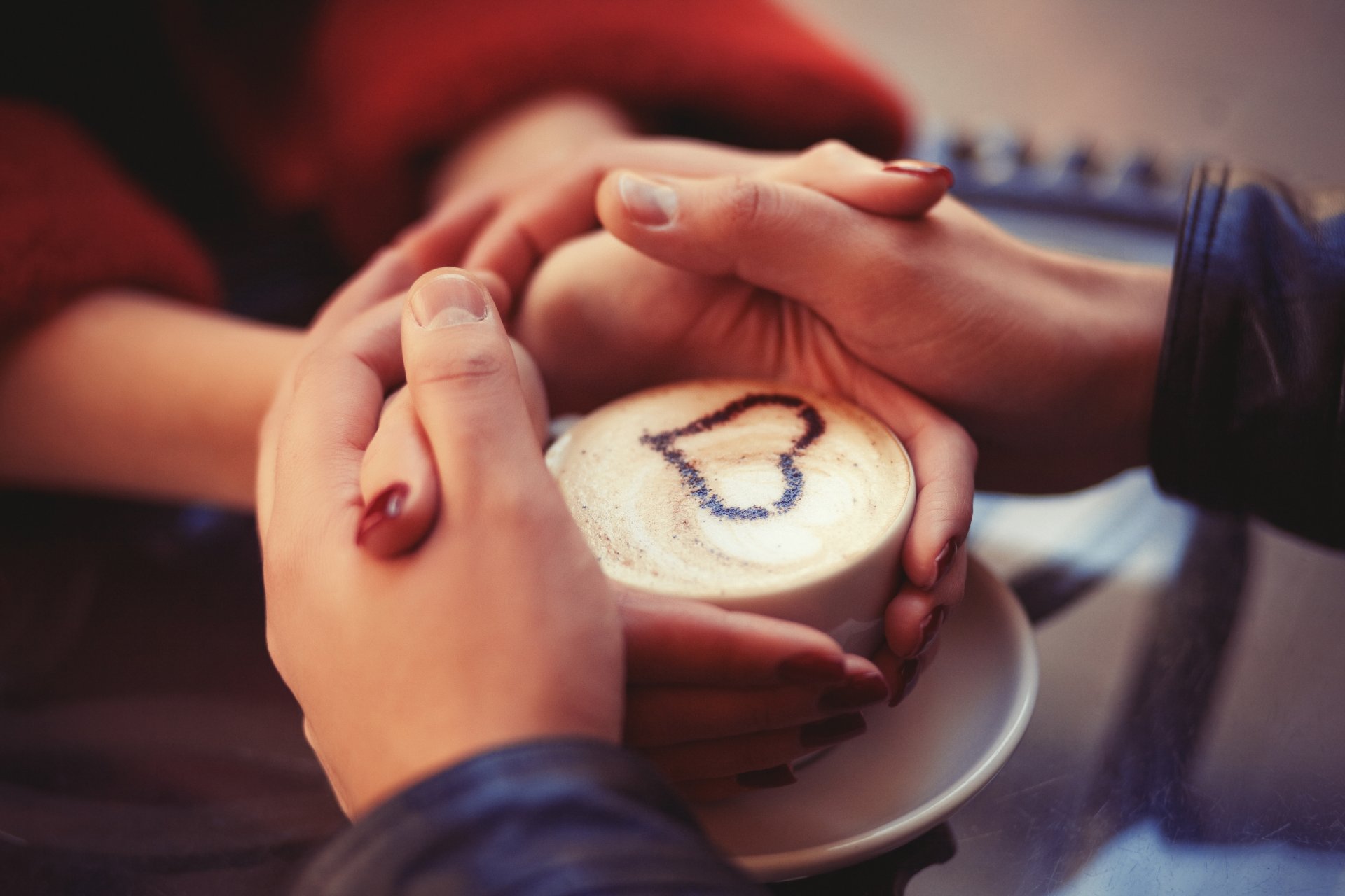 love heart romantic hands the pair