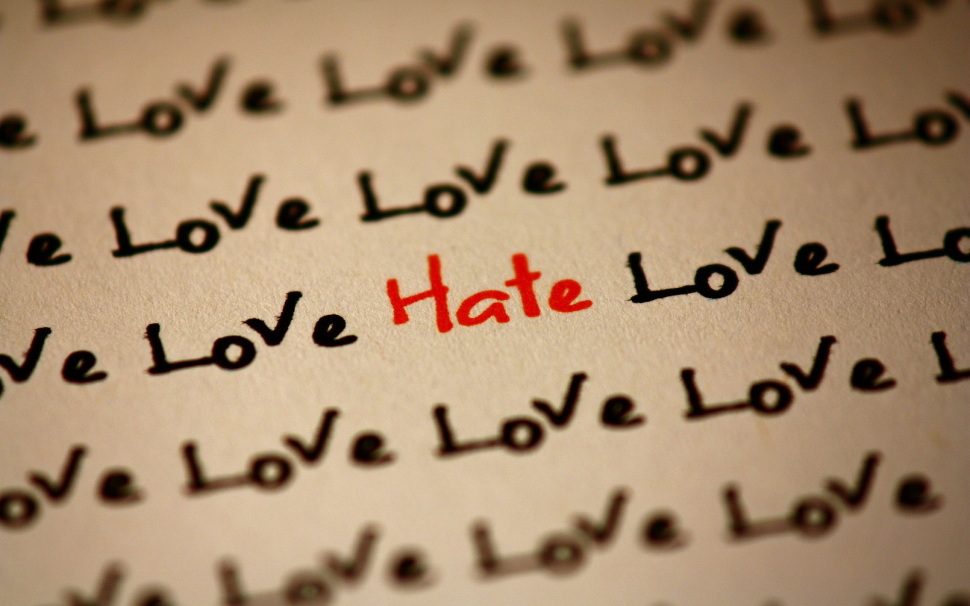words inscription love hate