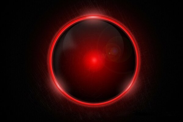 Burning red ball on the Black Sea