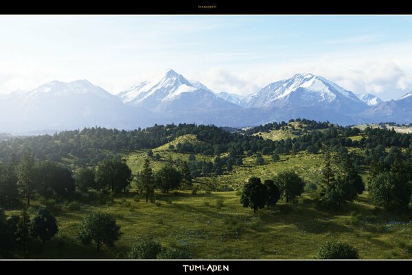 Tumladen. Natural beauty of mountains and forests