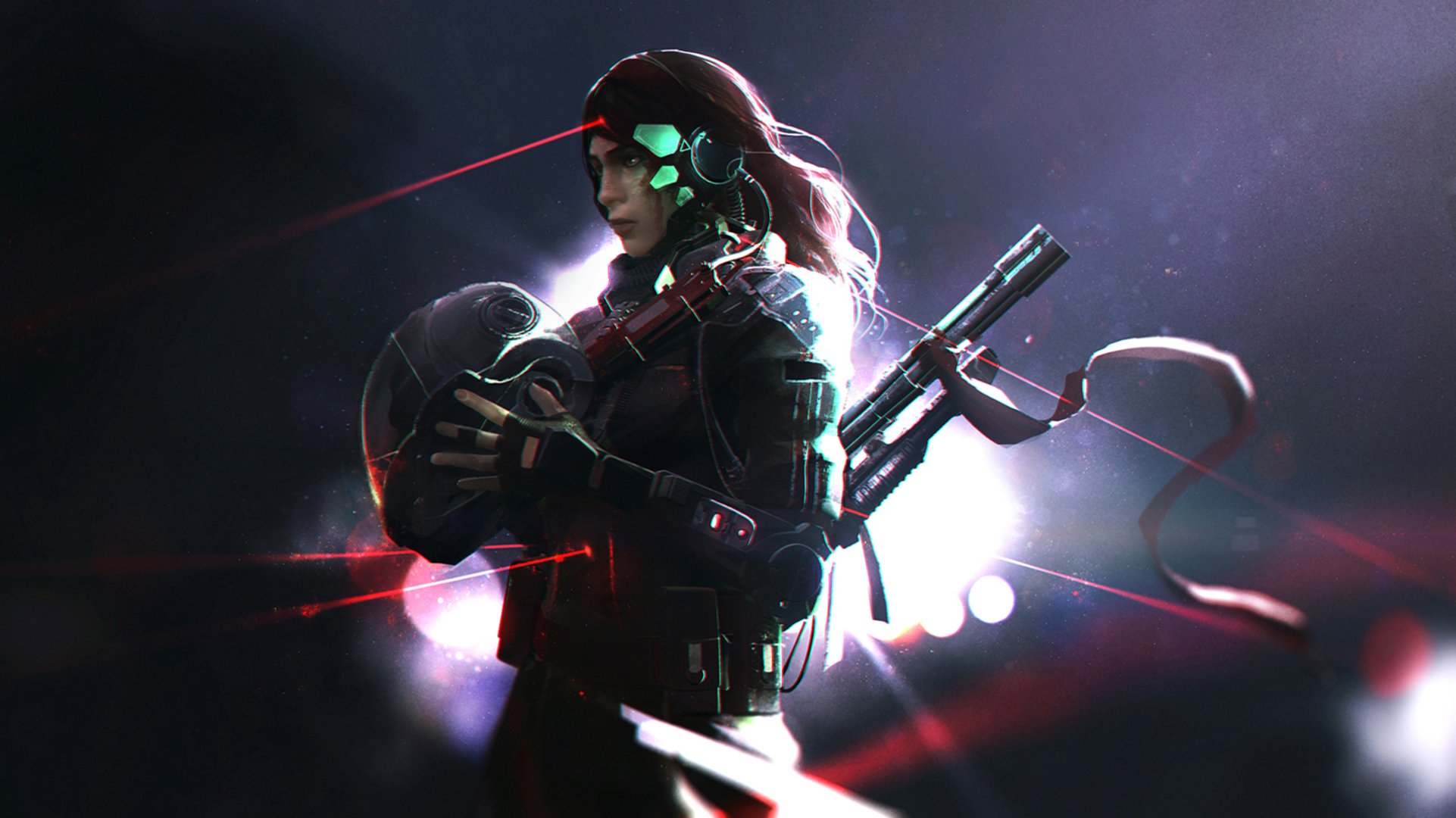 art helmet agent laser weapon suit laser sight laser designator