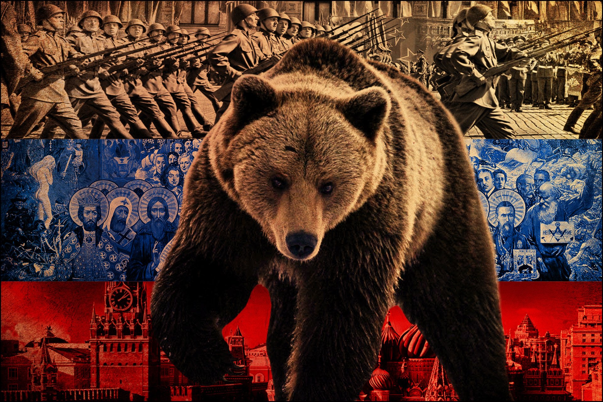 russia bear flag politic