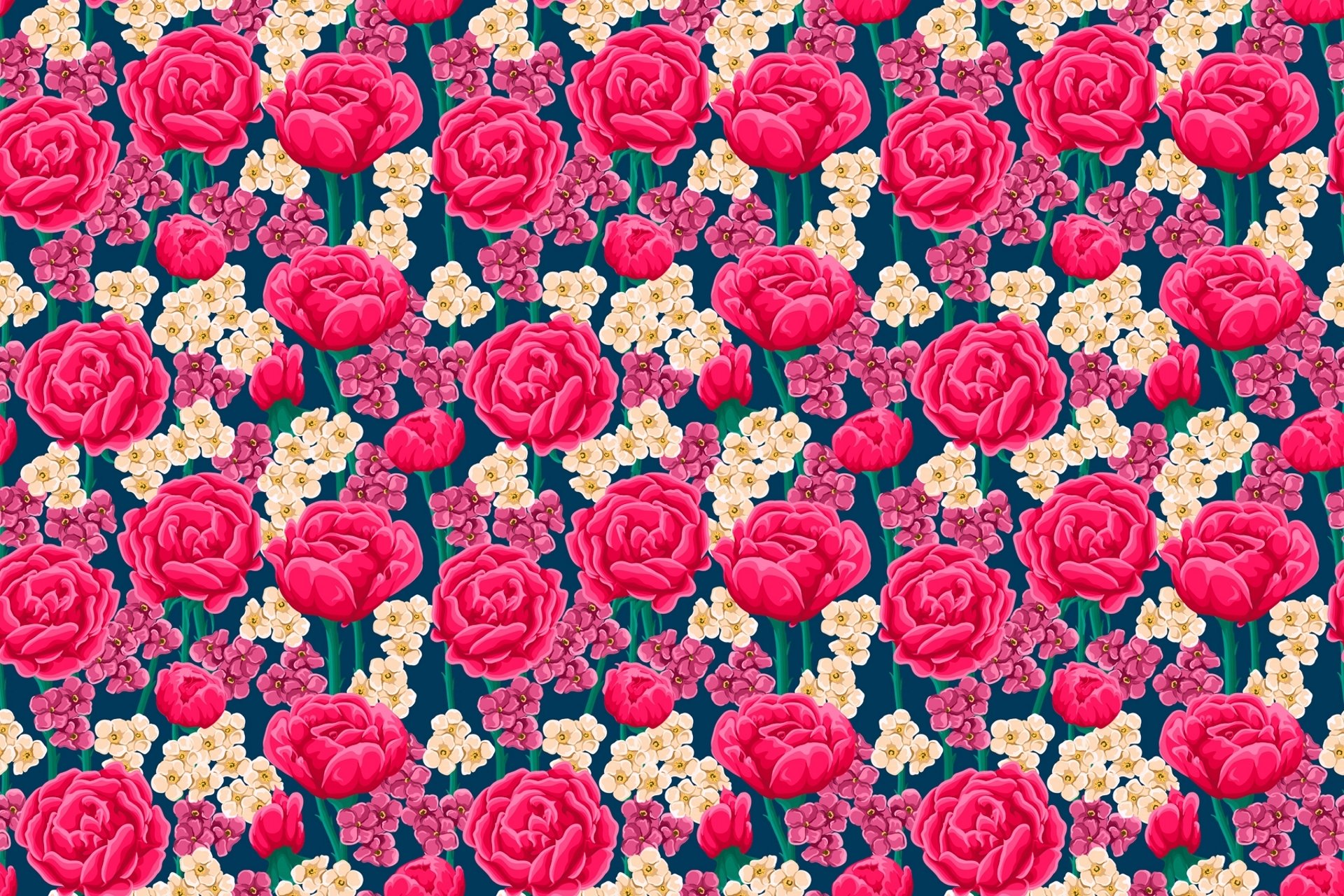 roses pattern flower