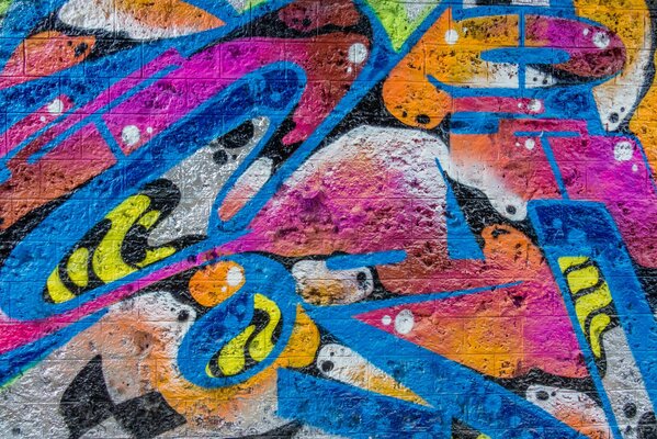 Graffiti background on the wall