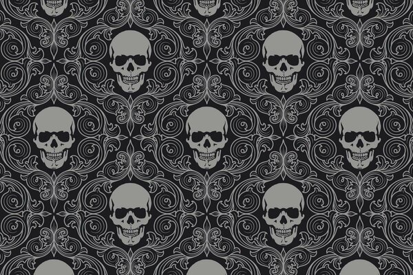 Monochrome ornament with the image of chreps