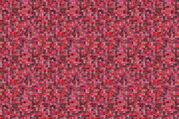 Small mosaic of shades of red