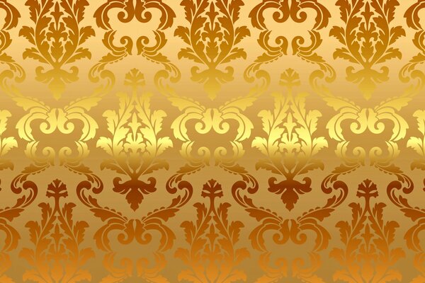 Vector gold background with classic pattern
