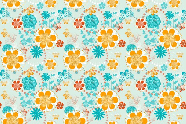 The pattern, flowers and butterflies are made of paper