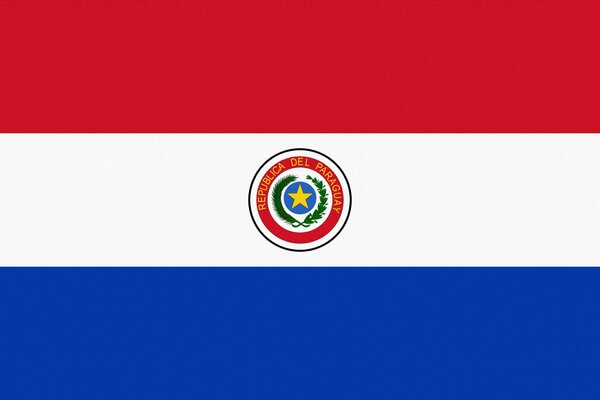 Paraguayan flag on a white background