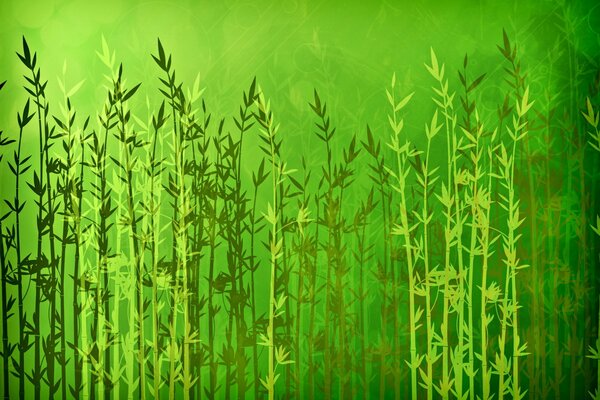 Nettle lines on a green background