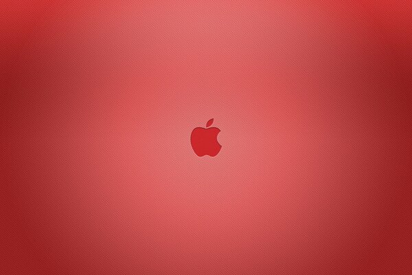 Apple logo on pink background