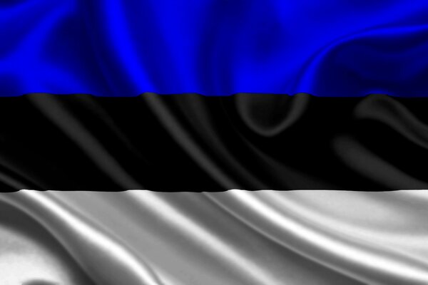 Flag of Estonia on a folded fabric