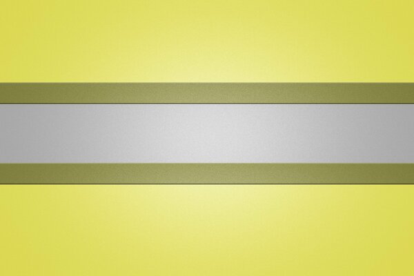 Yellow stripes on the edges and a gray stripe in the middle