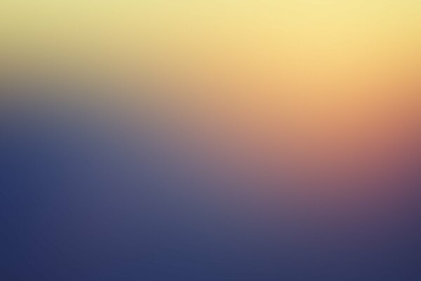 Beautiful yellow-blue sunset