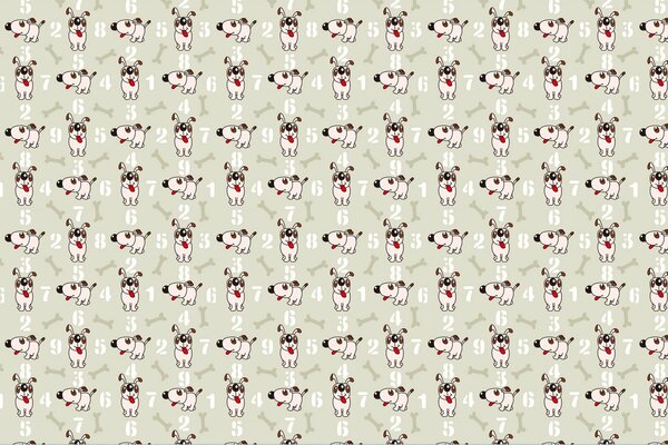 Texture with lots of humorous dogs