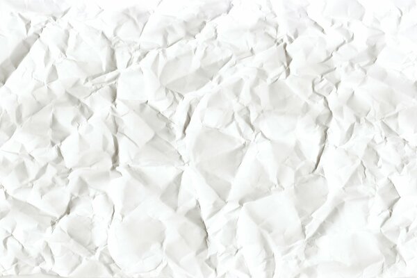 Crumpled white sheet of paper