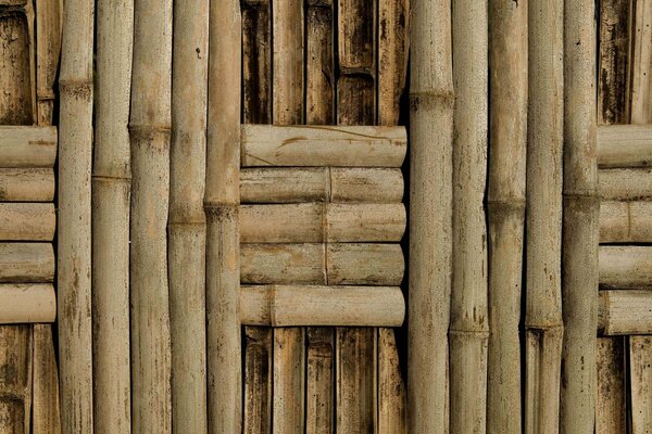 Weaving from bamboo. Wall. Invoice