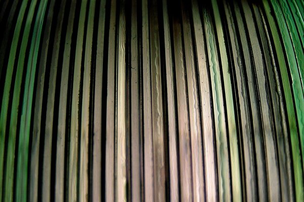 Striped fence made of boards! Gray green stripes