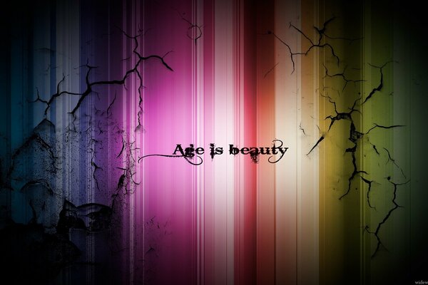 Lettering on a colored wall