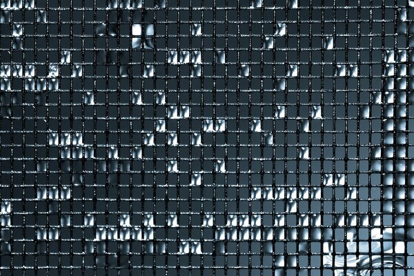 Mesh with water drops