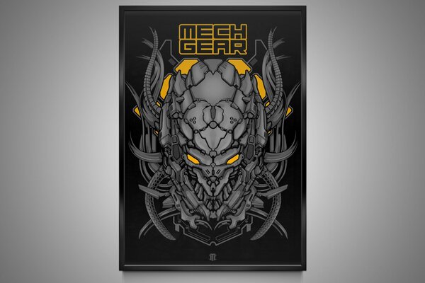 Print with a robot pattern
