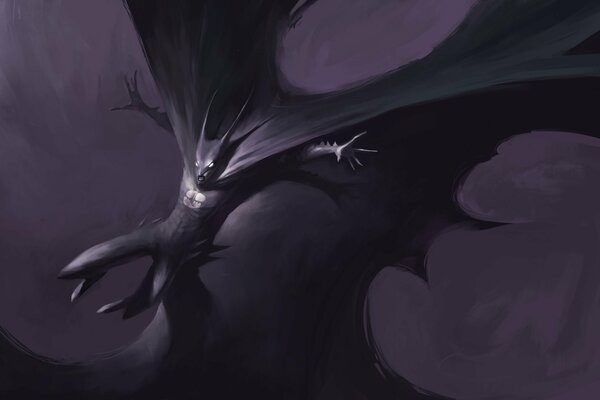Drawing of the Dark Knight s cloak