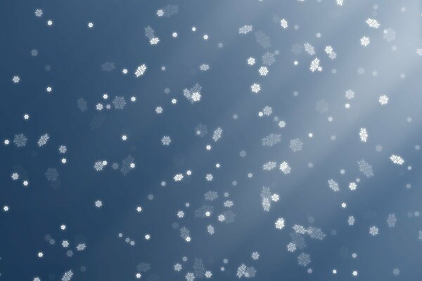 Snowflakes and bright particles! Stylish rays
