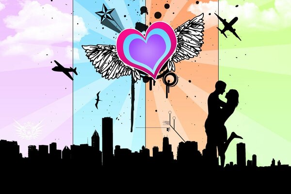Me and you together in the heart