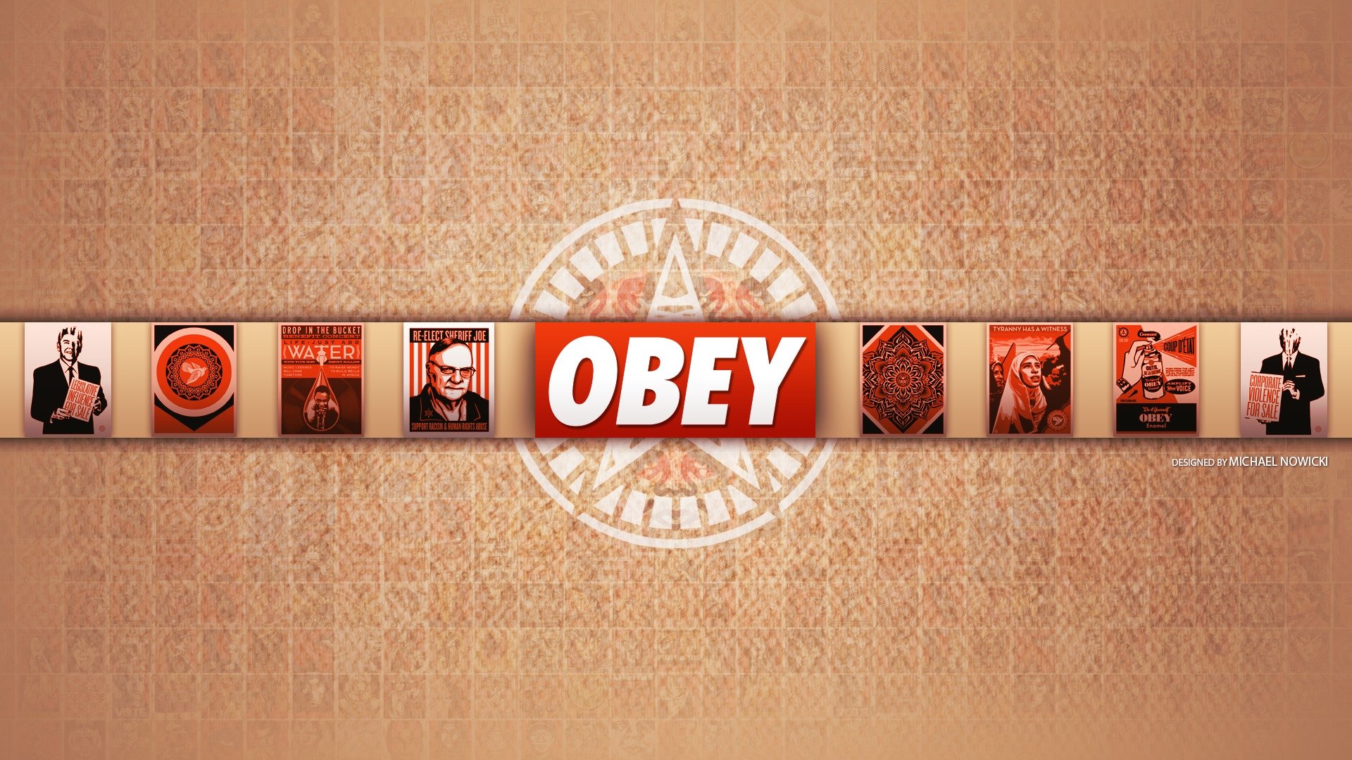 obey wallpaper red